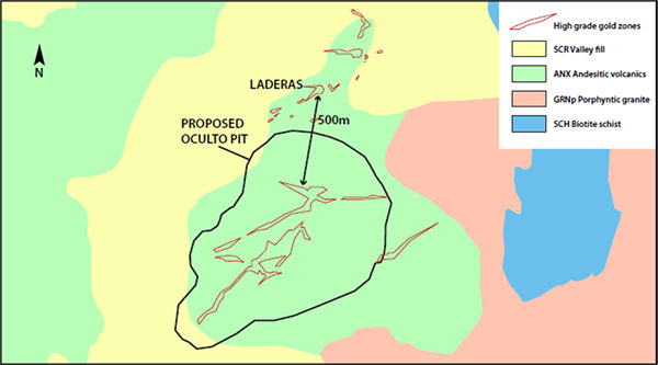 Locality Map of Laderas and Oculto Zones