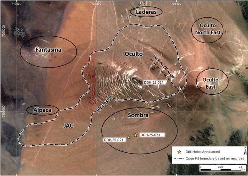 Figure 1 –Plan View of Drill Results